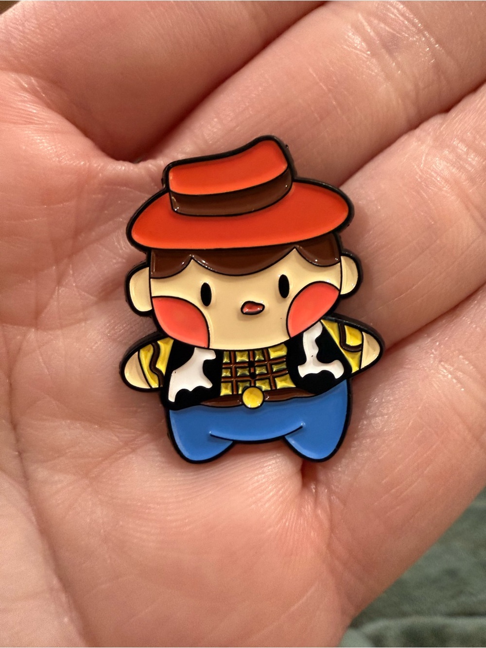 Disney Toy Story inspired Woody with Vest & Cowboy Hat in Chibi-style Enamel Pin